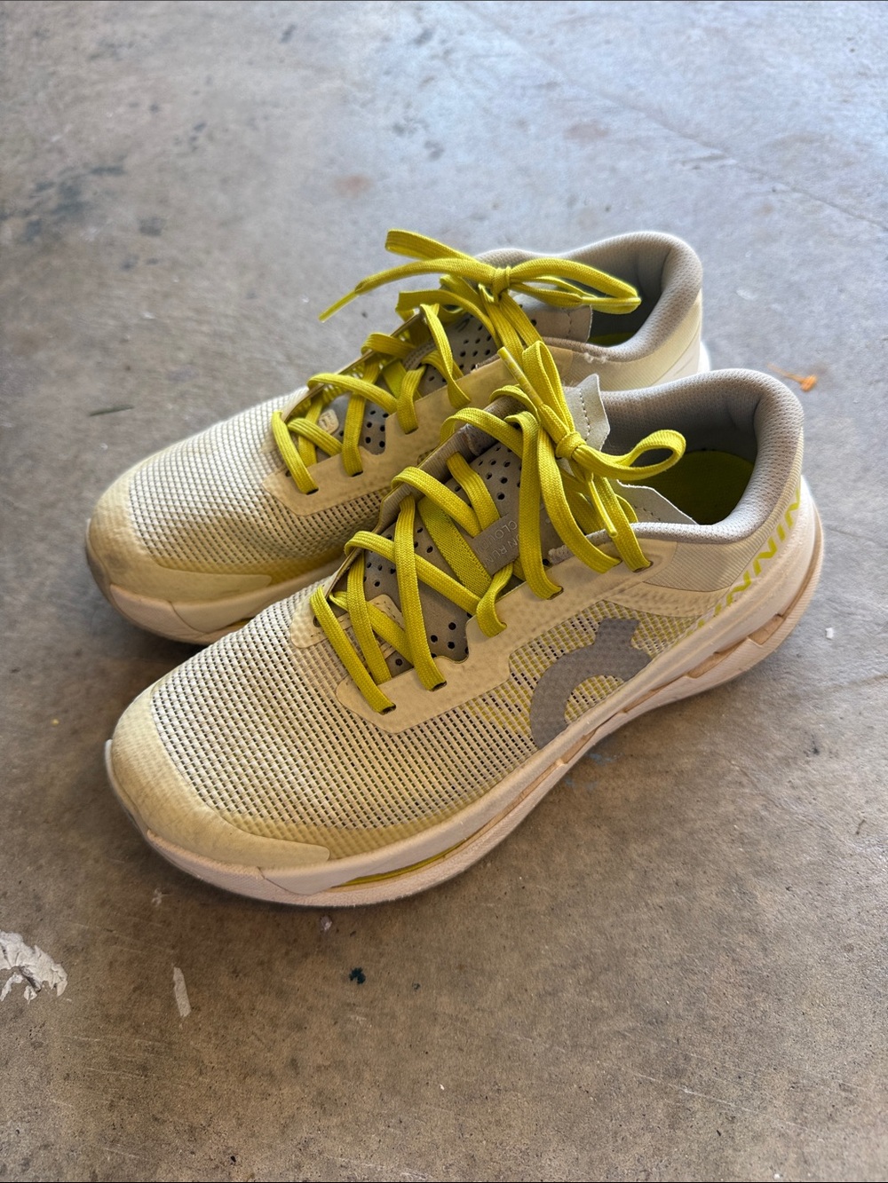 On Running Clousultra 3 Sneakers in Cream and Yellow